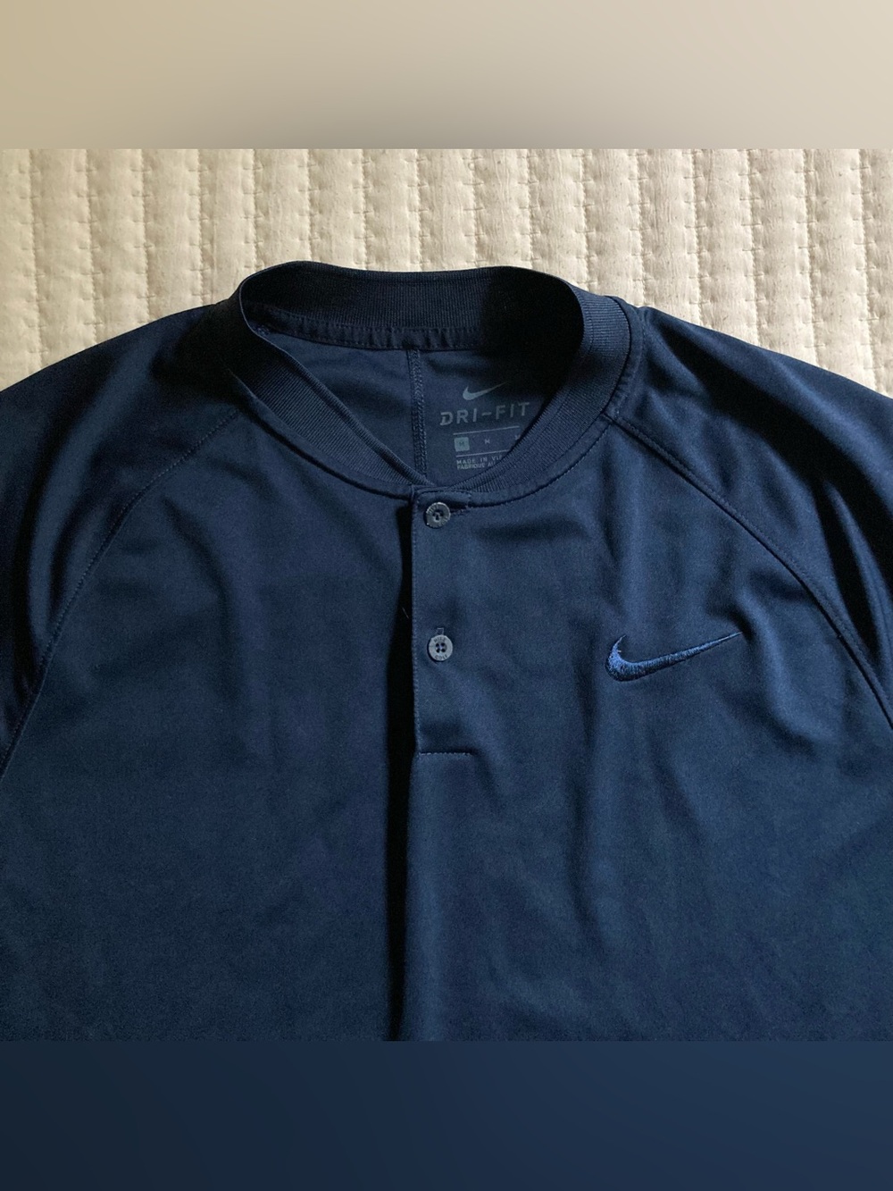 Nike Victory Blade Collar Golf Performance Polo Shirt Men’s Medium Navy Blue